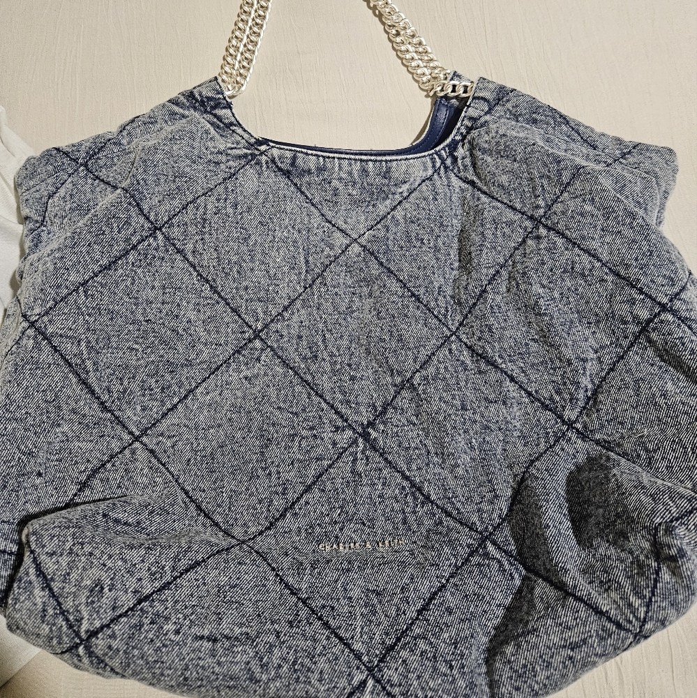 Charles And Keith Denim Quilted Shoulder Bag